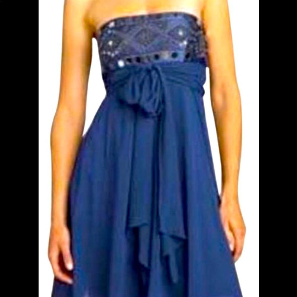 BCBG Blue Sequins Cocktail Dress